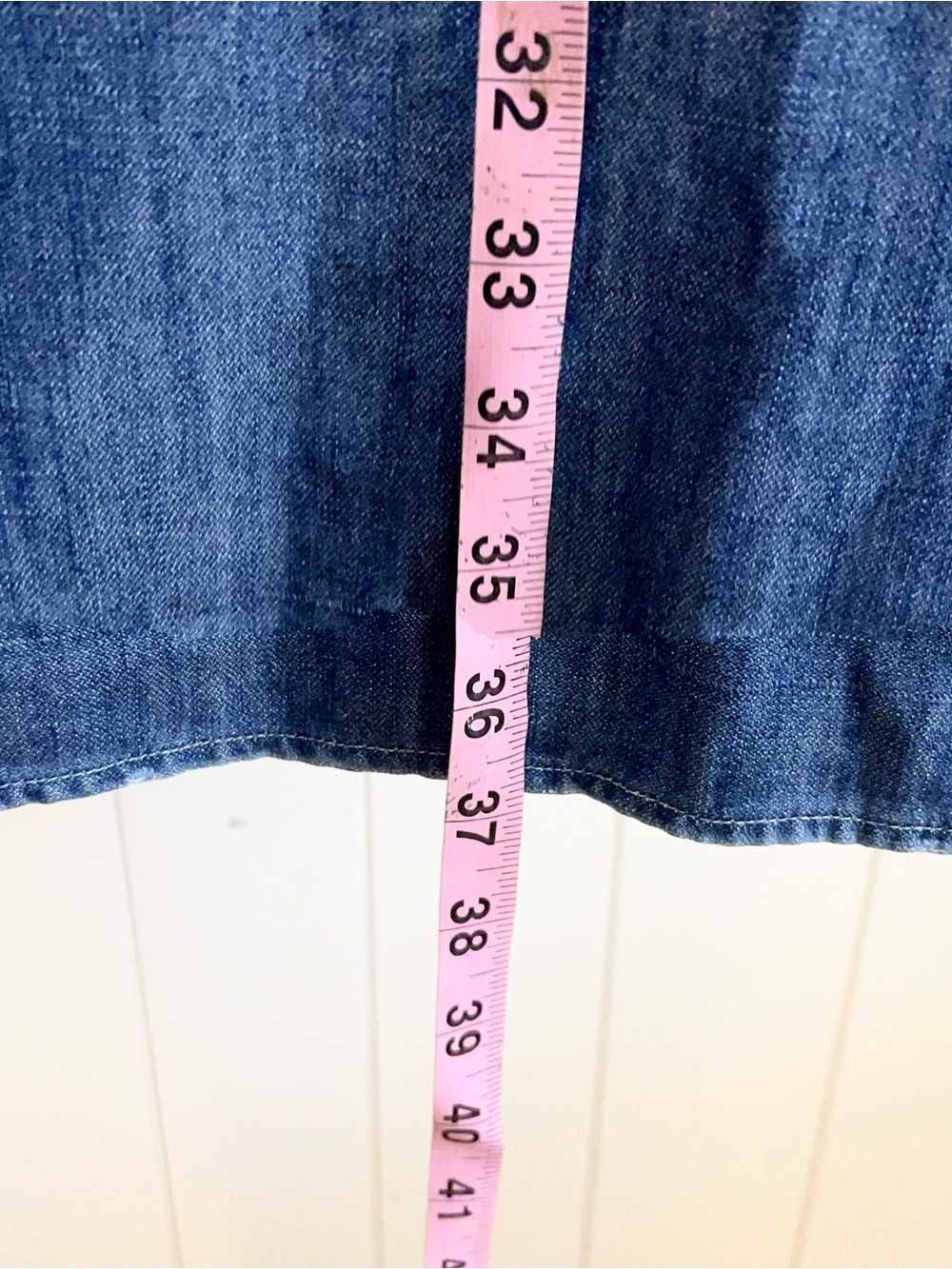 Frank & Eileen Mary Dress Denim Distressed casual Midi Size S - Picture 6 of 13